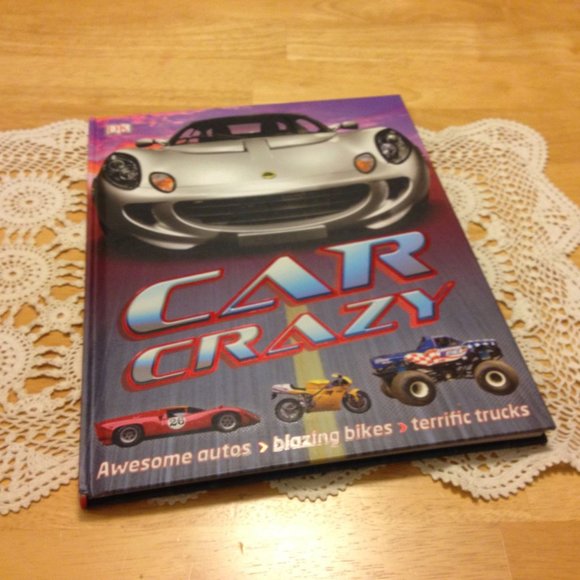 DK Car Crazy oversized autos, bikes and trucks book - Picture 1 of 7
